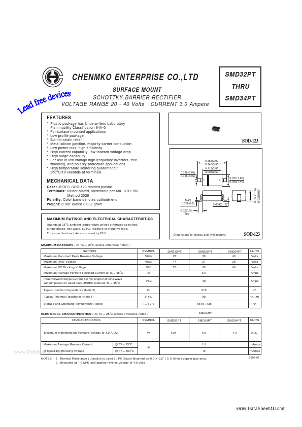 SMD34PT Chenmko Enterprise