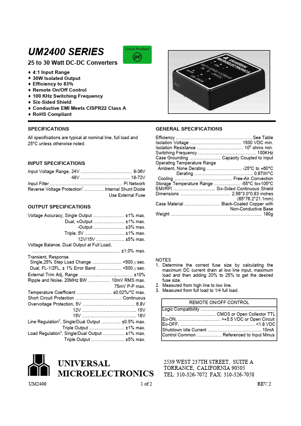 UM2416 Universal Microelectronic