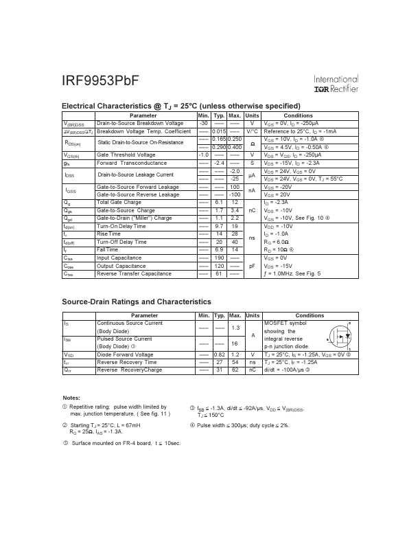 IRF9953PBF