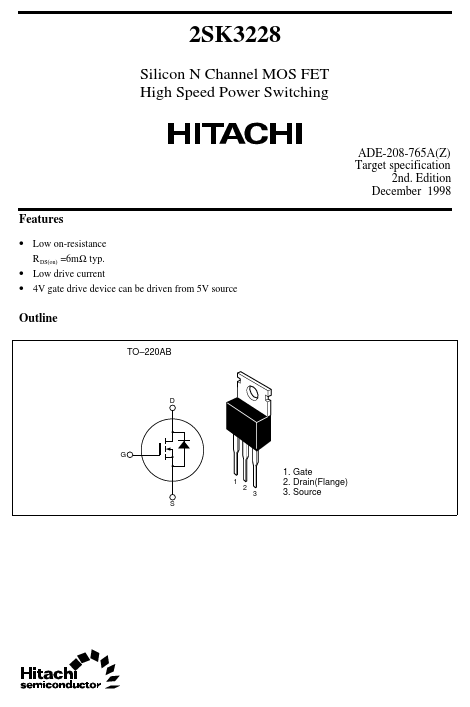 K3228 Hitachi Semiconductor