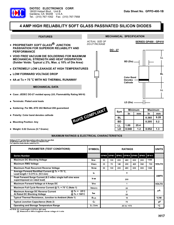 GP406 DIOTEC