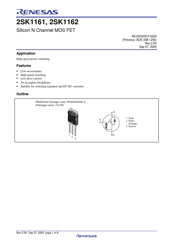 2SK1161 Renesas