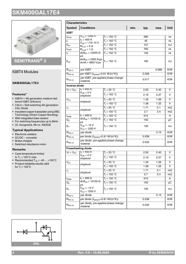 SKM400GAL17E4