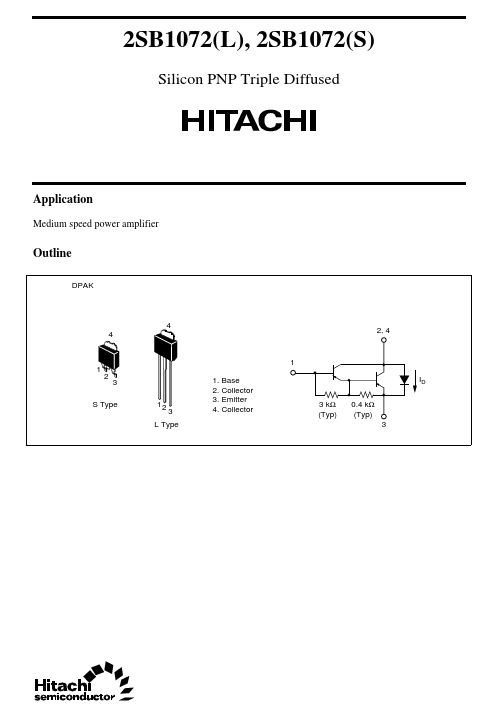 2SB1072L Hitachi Semiconductor
