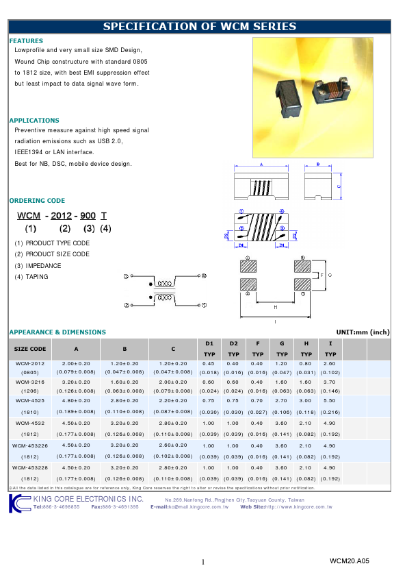 WCM-2012-500T