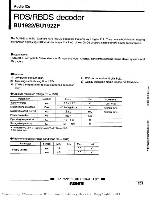 <?=BU1922F?> डेटा पत्रक पीडीएफ