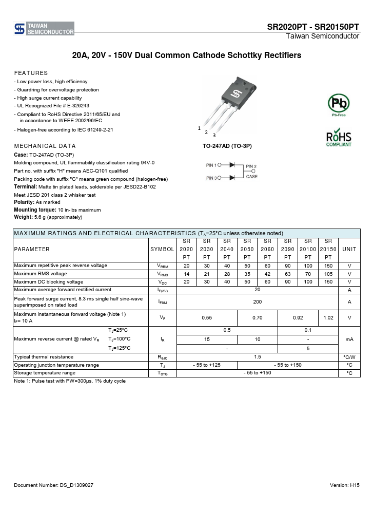 <?=SR20100PT?> डेटा पत्रक पीडीएफ