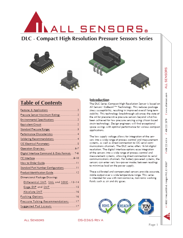 DLC-100D All Sensors