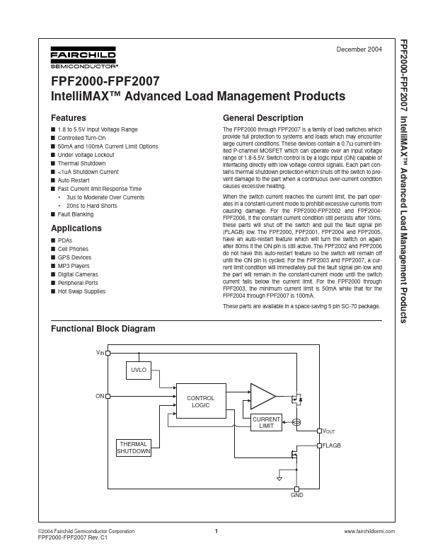 FPF2007 Fairchild Semiconductor