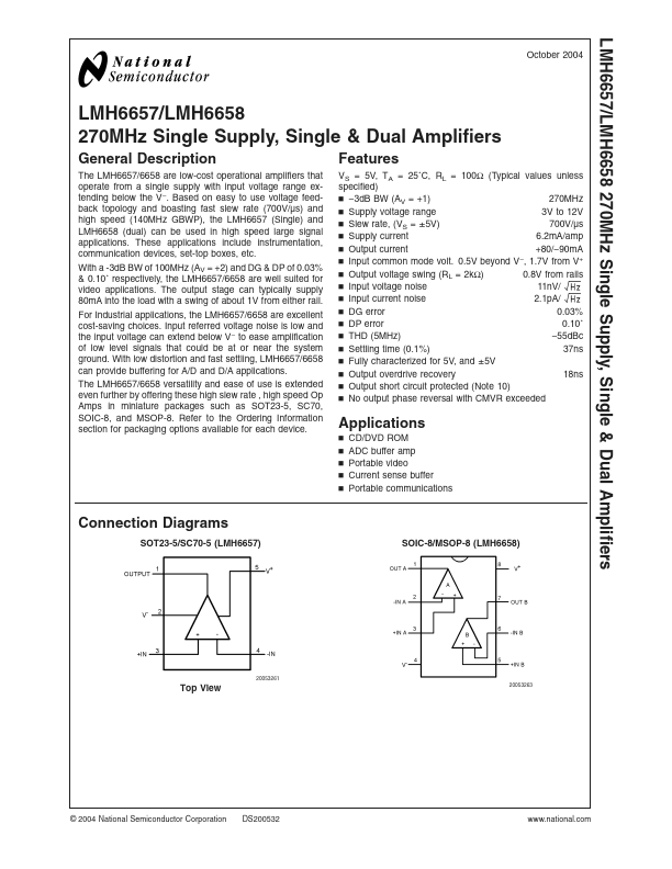 LMH6658 National Semiconductor