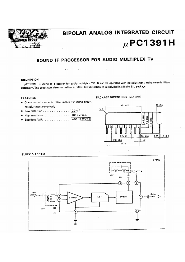 <?=UPC1391H?> डेटा पत्रक पीडीएफ