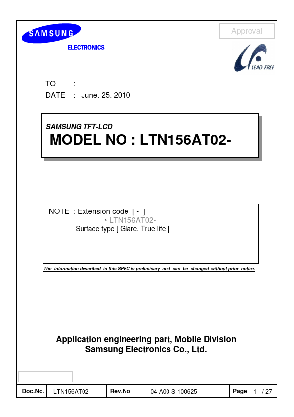 <?=LTN156AT02-?> डेटा पत्रक पीडीएफ