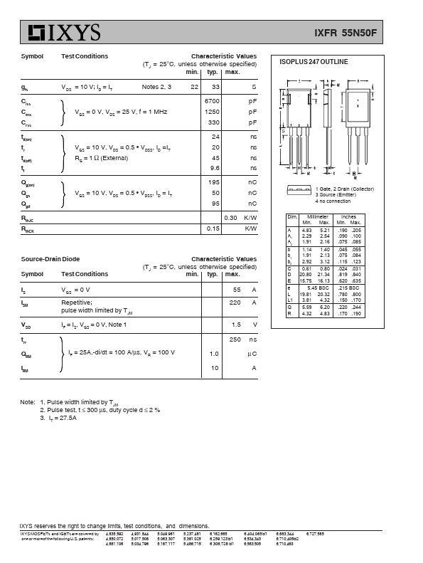 IXFR55N50F