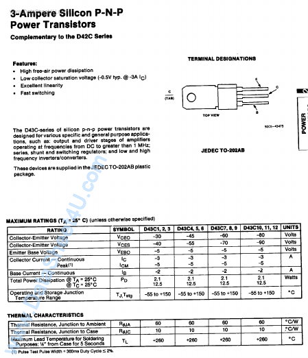 D43C2 Harris Semiconductor