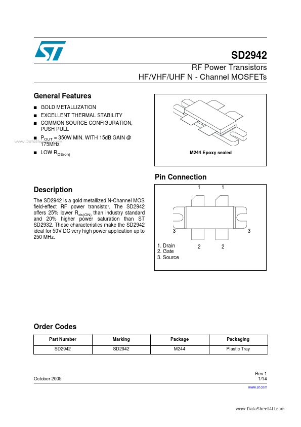 SD2942 STMicroelectronics