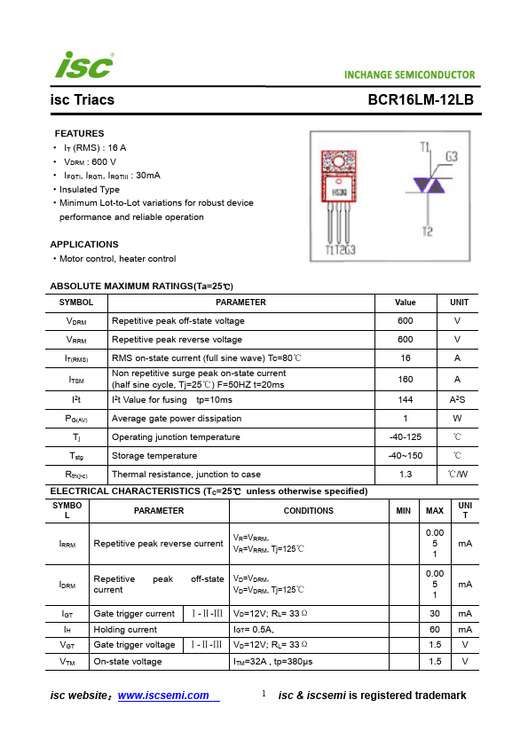 <?=BCR16LM-12LB?> डेटा पत्रक पीडीएफ