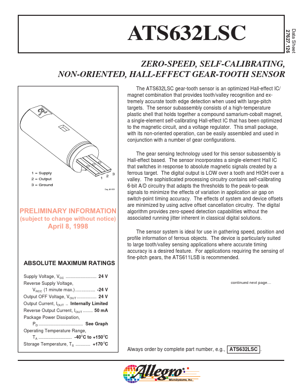 ATS535CSB Allegro MicroSystems