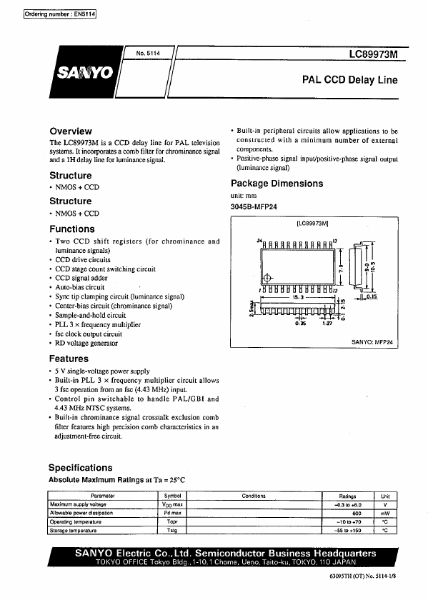 LC89973M Sanyo