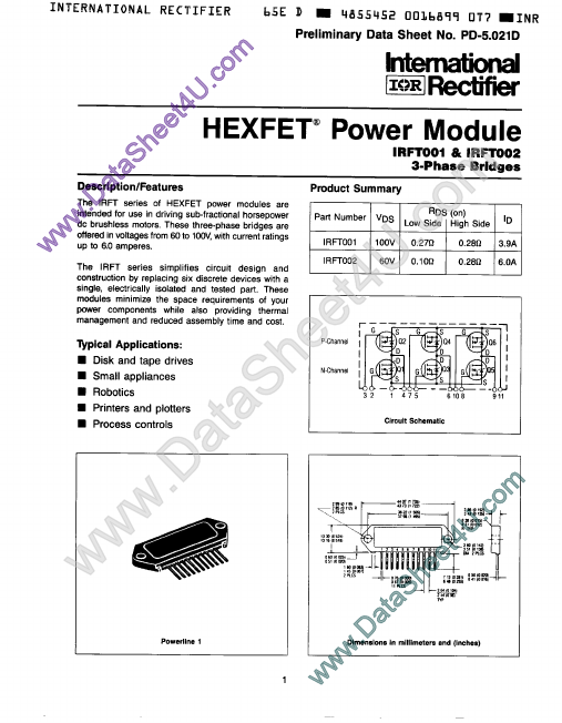 IRFT001 International Rectifier