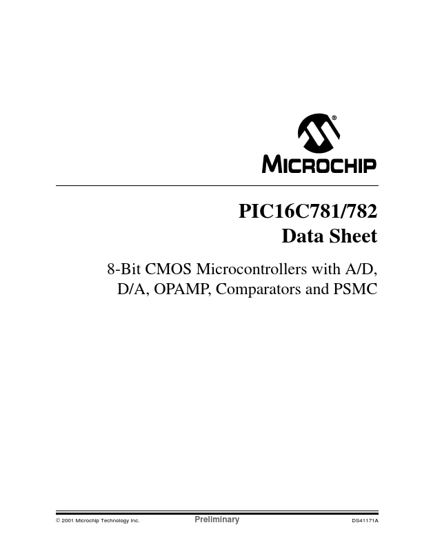 PIC16C781 Microchip Technology