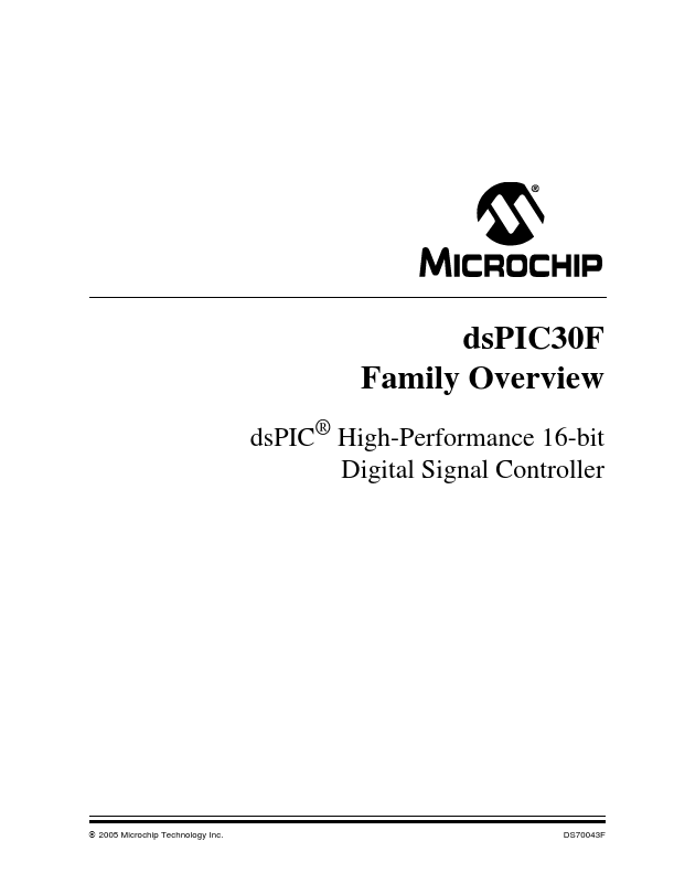 DSPIC30F Microchip Technology