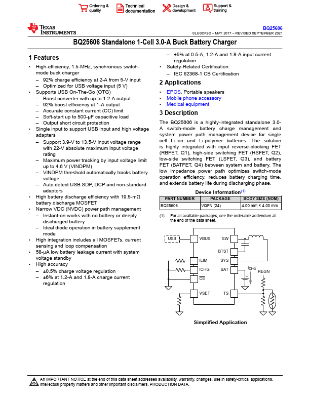 <?=bq25606?> डेटा पत्रक पीडीएफ