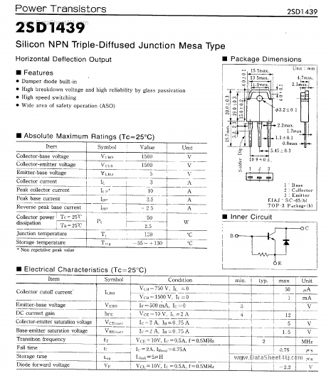 D1439 Panasonic Semiconductor