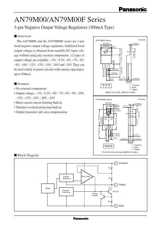 AN79M00F Panasonic Semiconductor