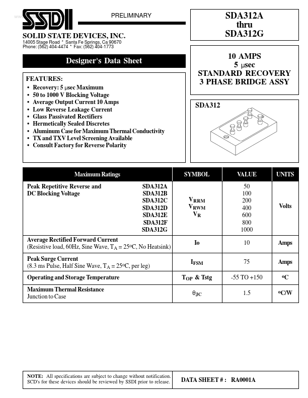 SDA312D SSDI