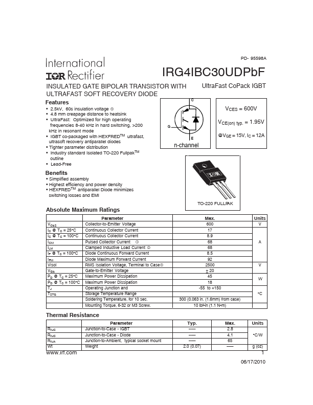 IRG4IBC30UDPBF International Rectifier