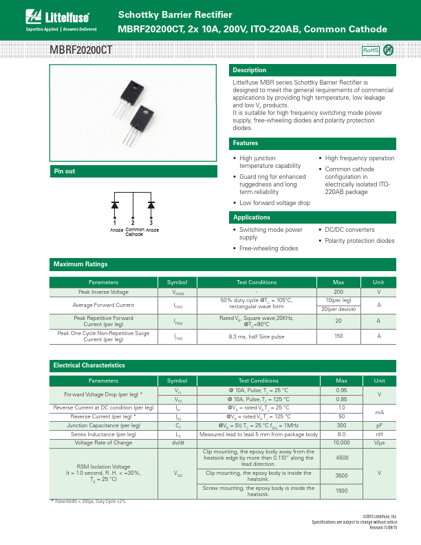 MBRF20200CT Littelfuse