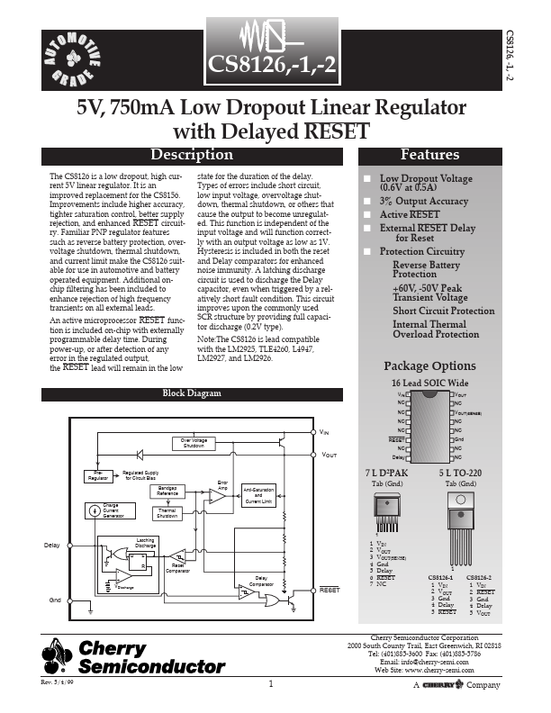 CS8126 Cherry Semiconductor Corporation