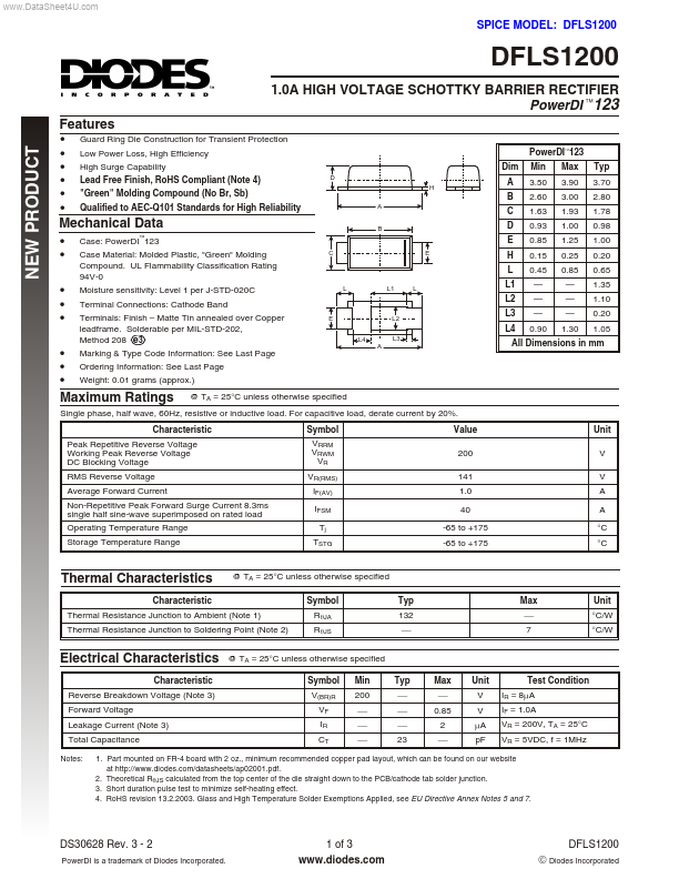 DFLS1200 Diodes Incorporated