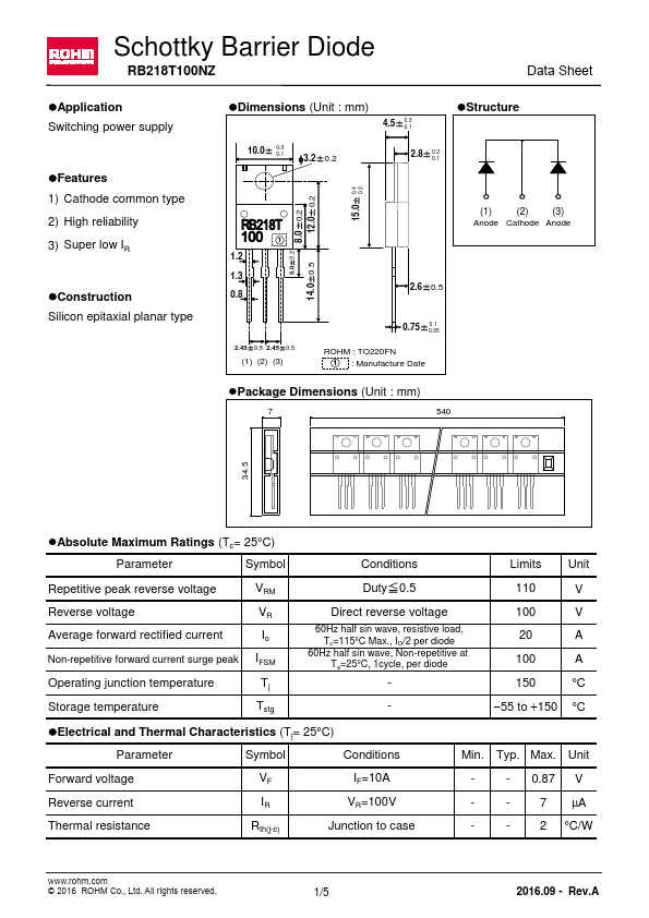 <?=RB218T100NZ?> डेटा पत्रक पीडीएफ