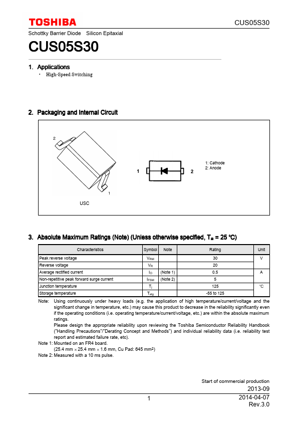 CUS05S30 Toshiba