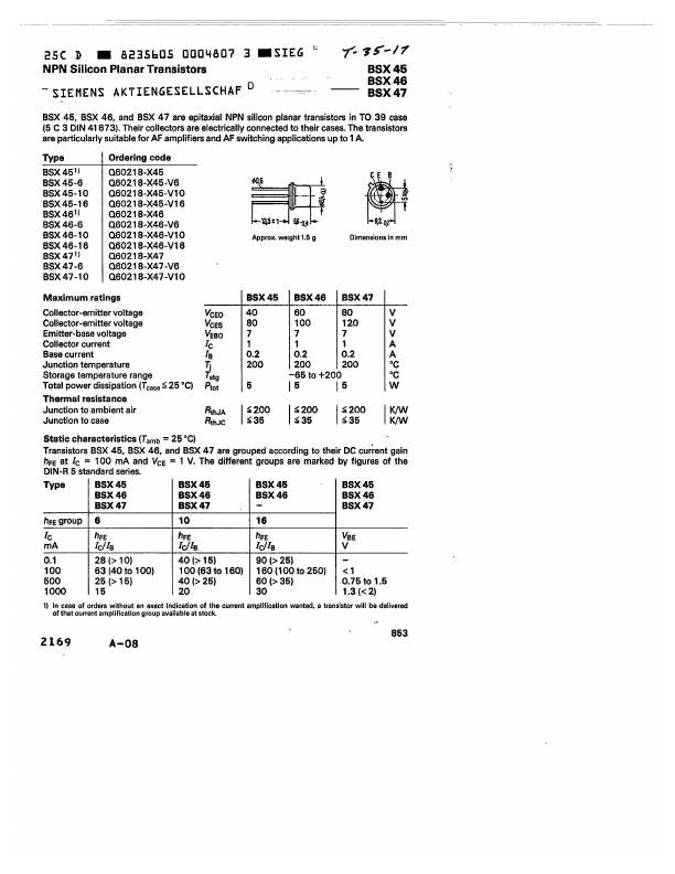 Q60218-X46 Siemens Semiconductor Group