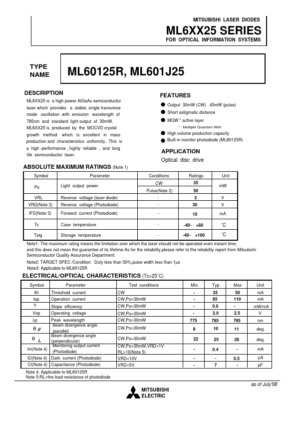 <?=ML6XX25?> डेटा पत्रक पीडीएफ