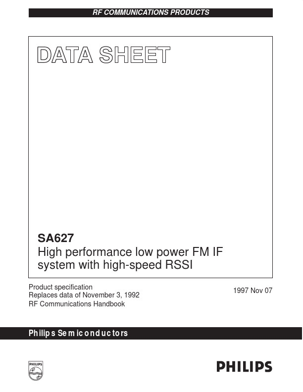 <?=SA627?> डेटा पत्रक पीडीएफ