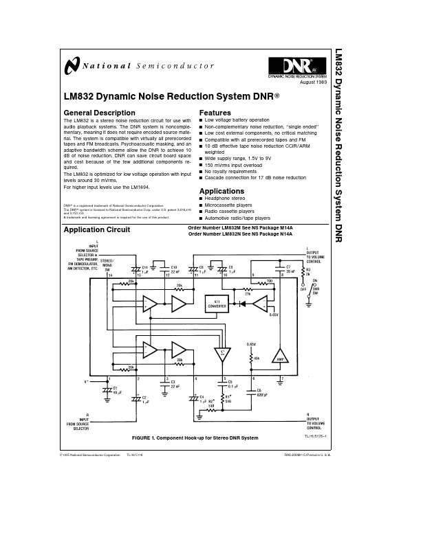 LM832 National Semiconductor