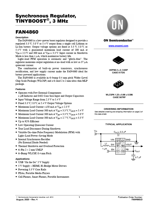FAN4860 ON Semiconductor