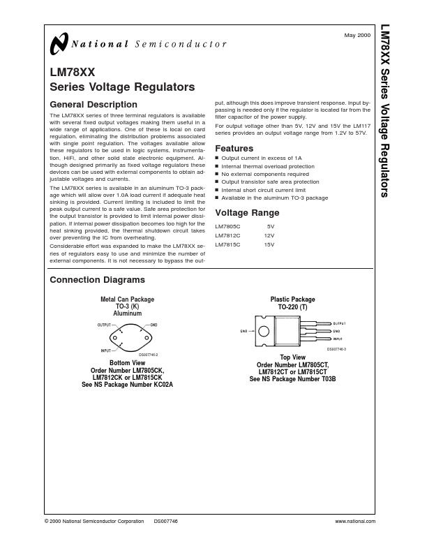 LM78XX National Semiconductor