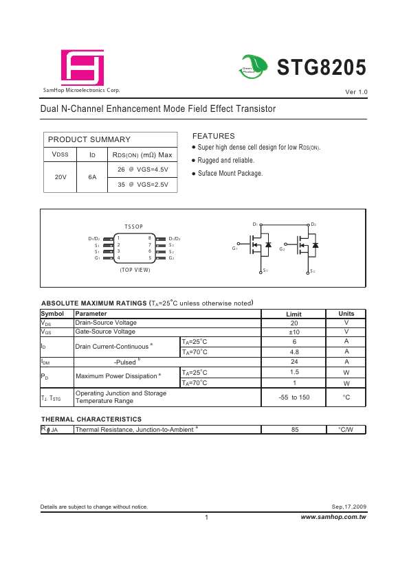 STG8205 SamHop Microelectronics