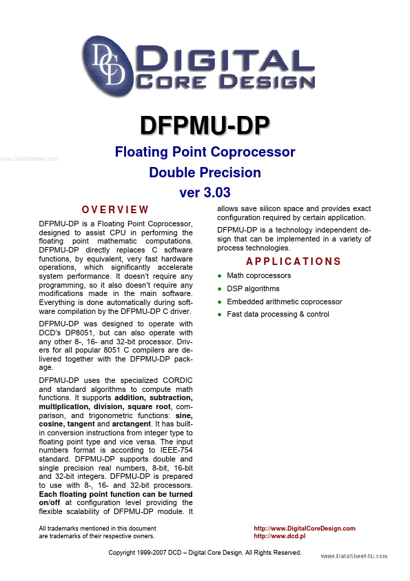 <?=DFPMU-DP?> डेटा पत्रक पीडीएफ