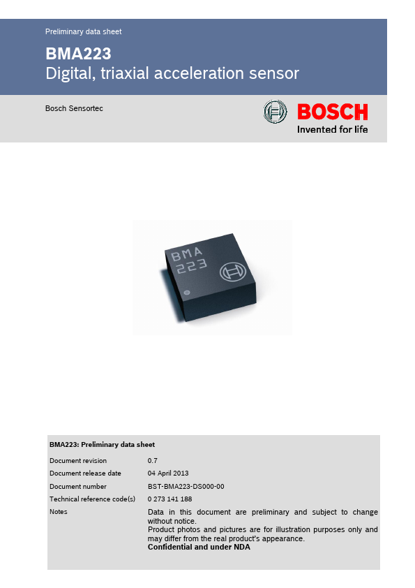 BMA223 Bosch