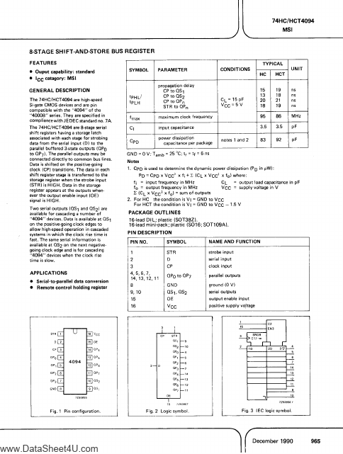 PC74HCT4094