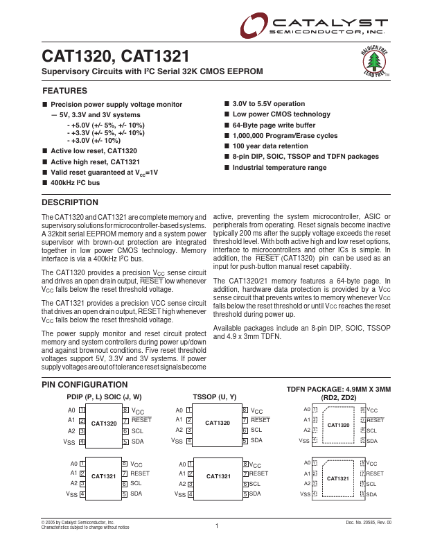 CAT1321 Catalyst Semiconductor