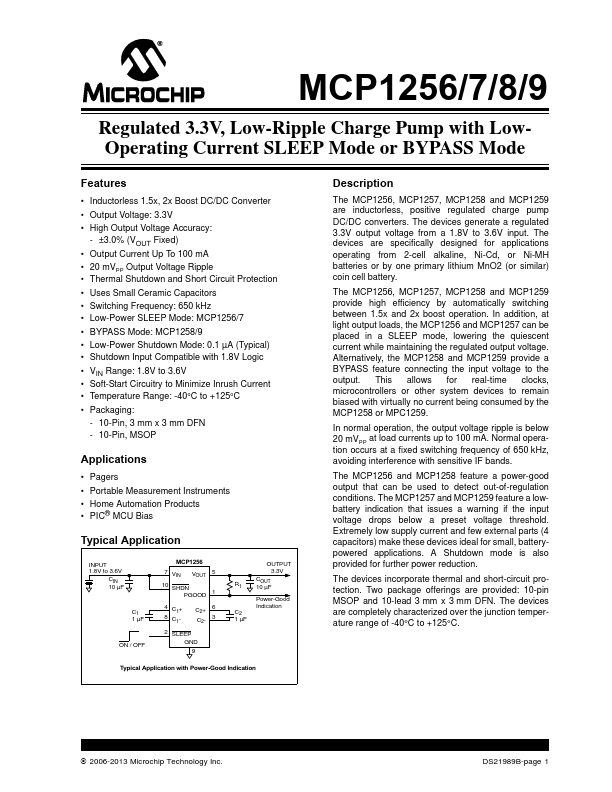 MCP1259 Microchip Technology