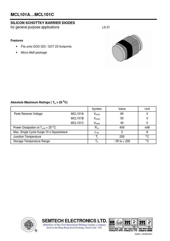 MCL101A SEMTECH ELECTRONICS