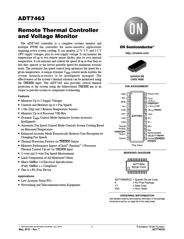 ADT7463 ON Semiconductor