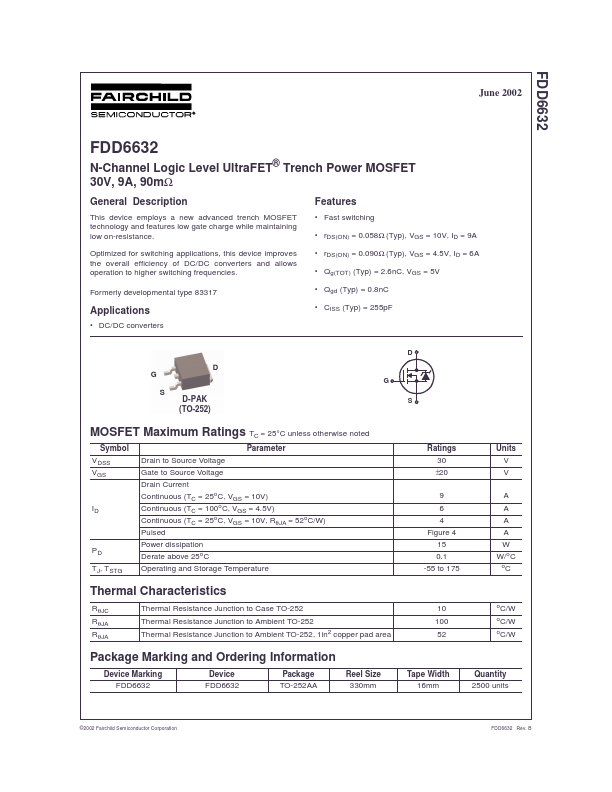 FDD6632 Fairchild Semiconductor